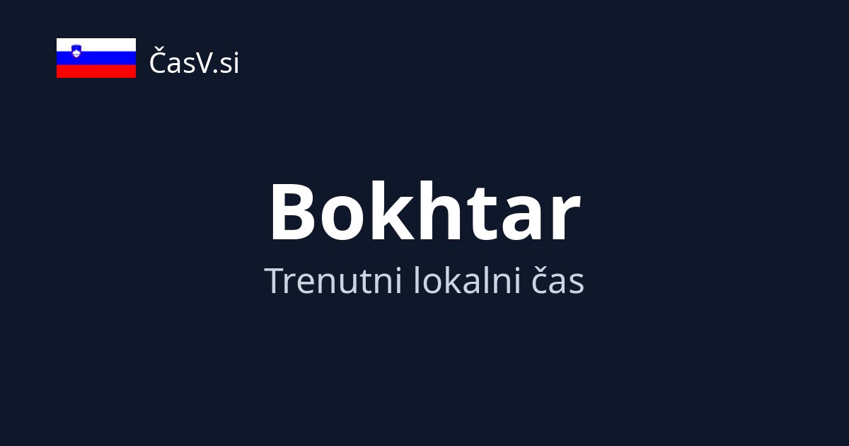 Trenutni čas v Bokhtar, Tadžikistan | ČasV.si
